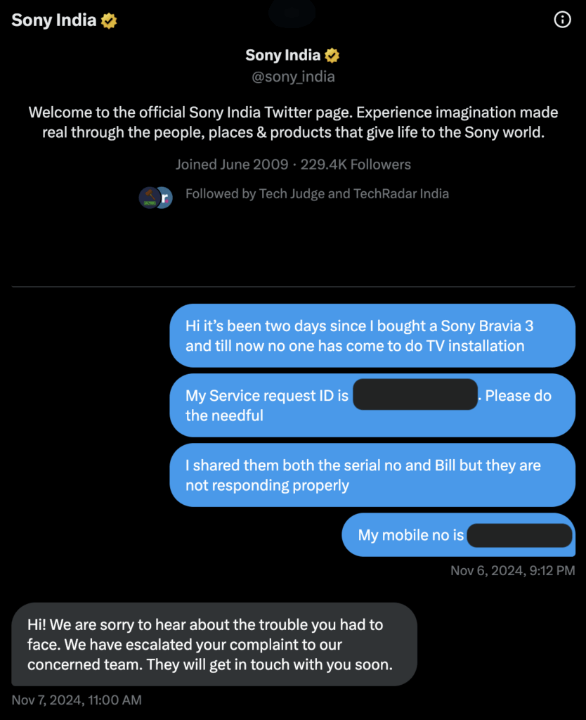 sony twitter